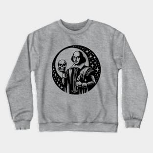 Shakespeare with skull and quill Crewneck Sweatshirt